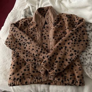 Snap up cheetah fleece